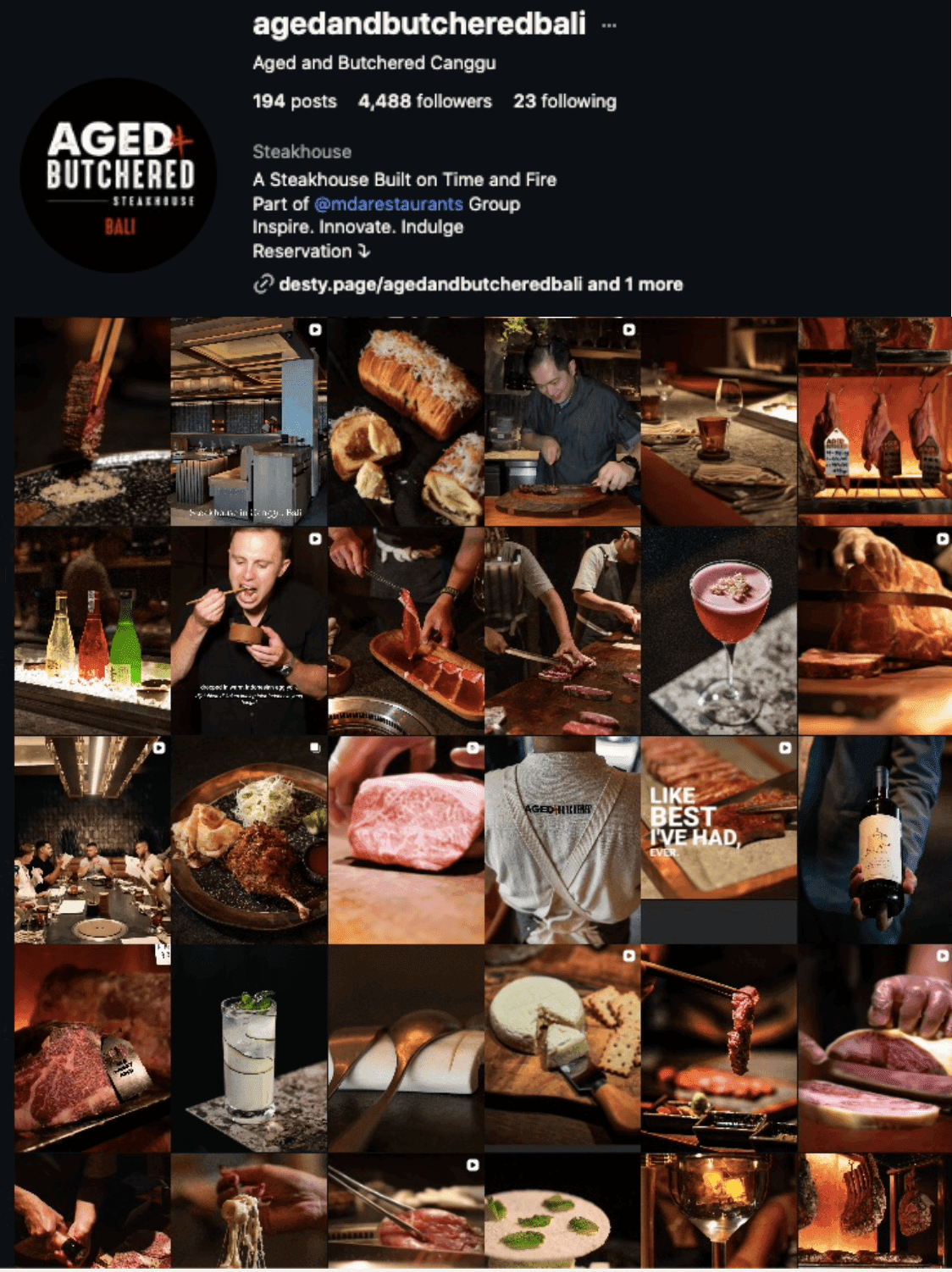 Tasting + menu contribution