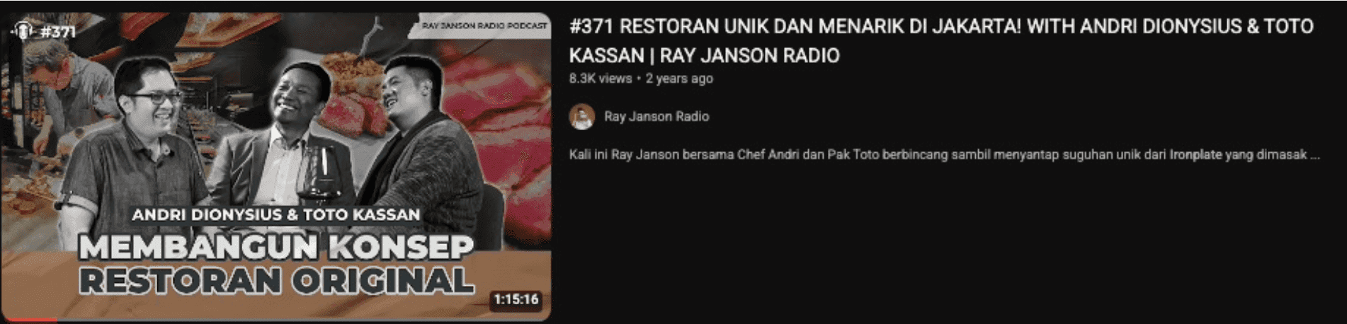 Tasting + menu design contribution