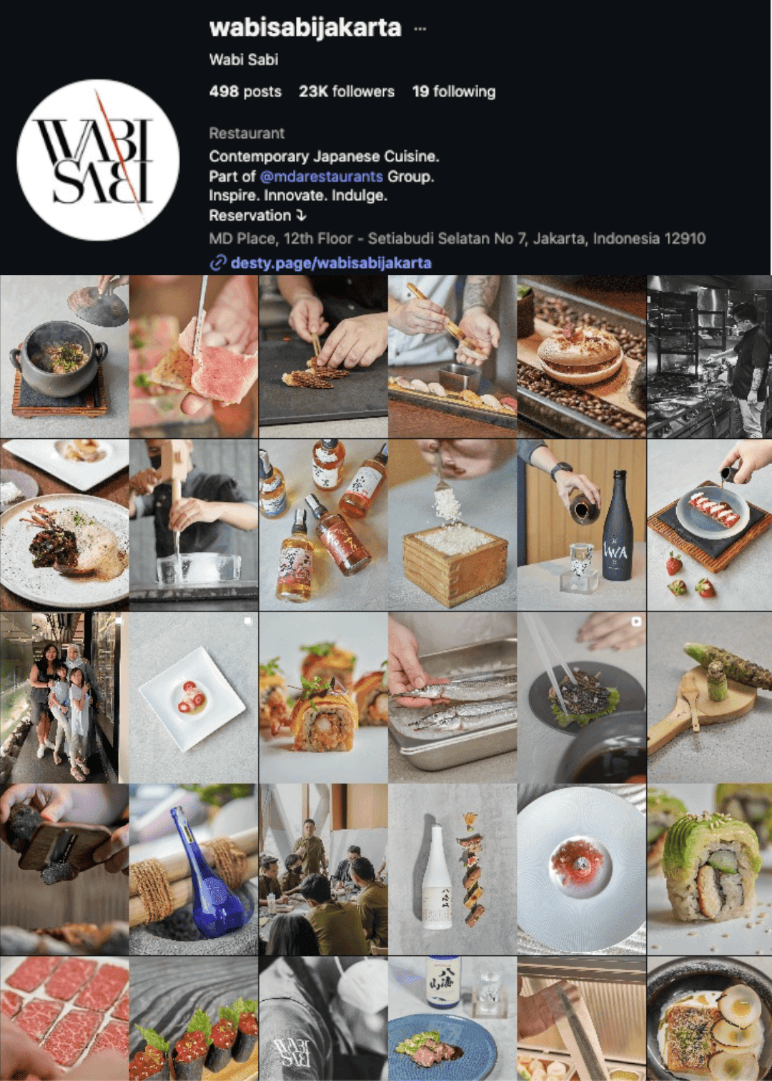 Tasting + menu design contribution